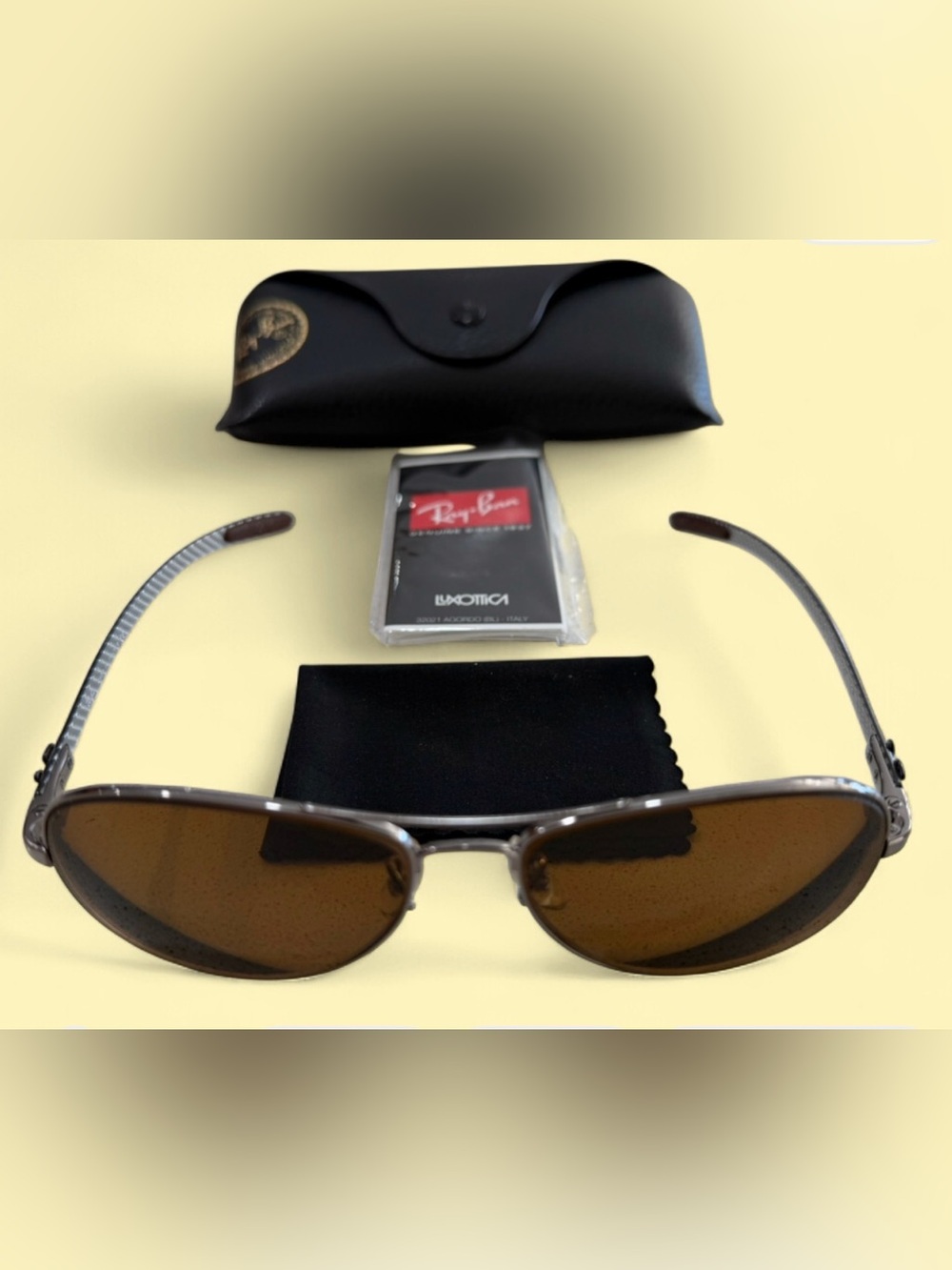 Ray-Ban Pilot Crystal Brown Sunglasses Gunmetal Polished RB8301 004/51.